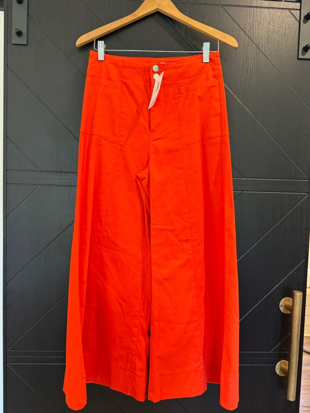 Molly Green Bold Orange Wide-Leg Pants Size Small NWT